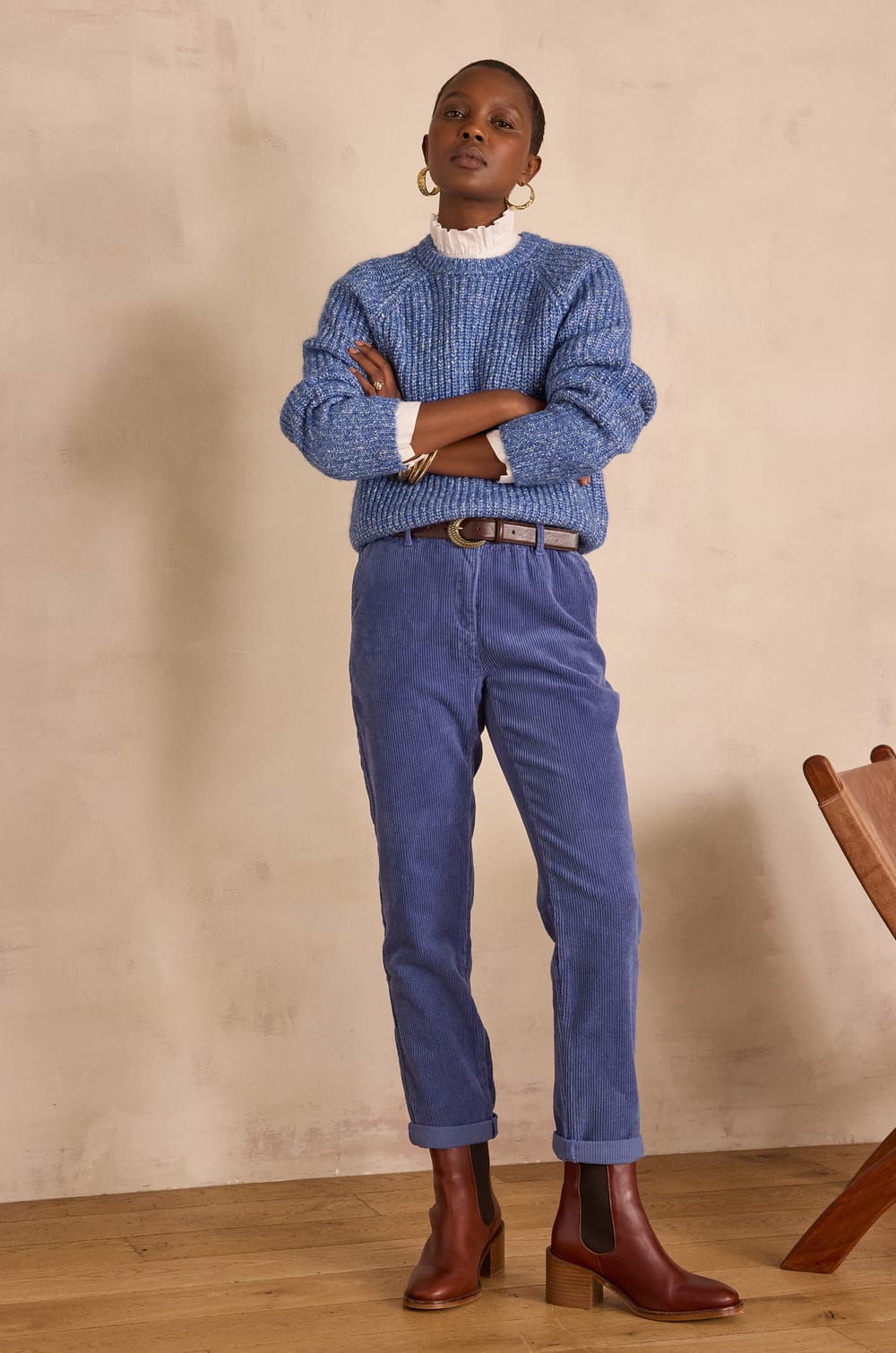 SABIL corduroy chino trousers;${refinementColor}