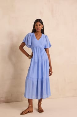 Robe fluide &agrave; manches courtes CAMILLE;${refinementColor}