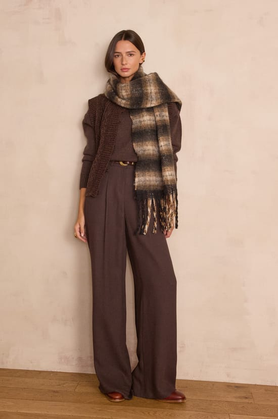 THEODORE checked scarf;${refinementColor}