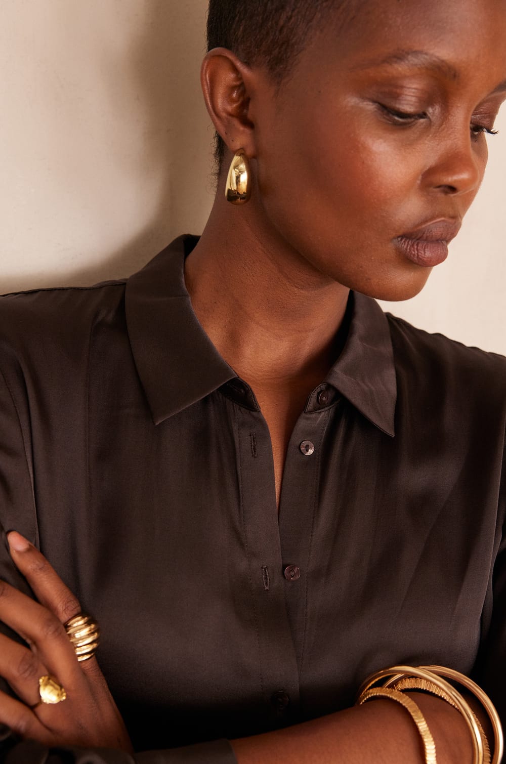 Blouse en satin CARLA;${refinementColor}