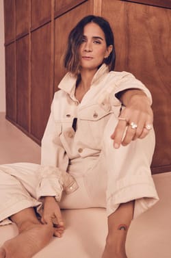 Combinaison ultra oversize en jean Audrey Lombard x Maison 123 BILLIE;${refinementColor}