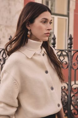 Wool cardigan with long sleeves PETER;${refinementColor}