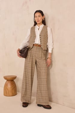 Checkered Wide Pants FLAUBERT;${refinementColor}