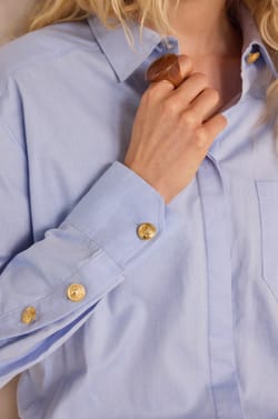 MACIE long-sleeve cotton blouse;${refinementColor}