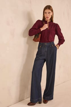 Embroidered cotton blouse MAGNOLIA;${refinementColor}