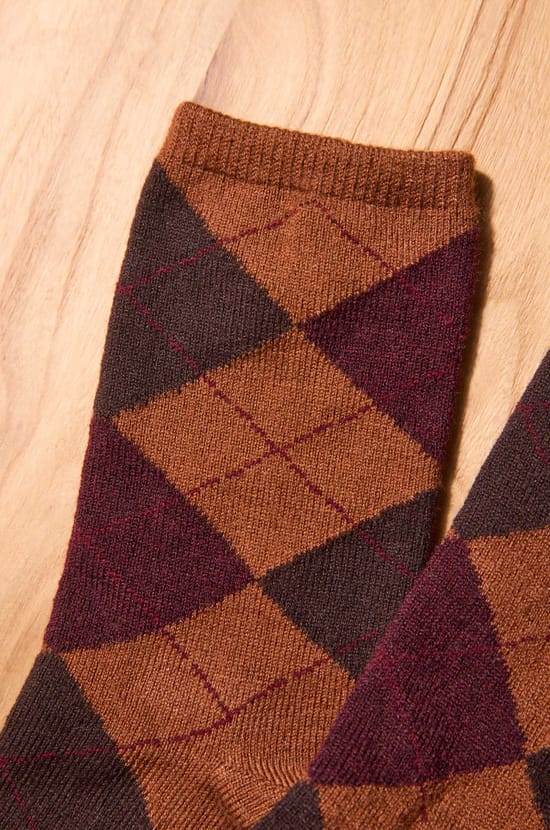 Chaussettes en laine m&eacute;lang&eacute;e FLEUR;${refinementColor}