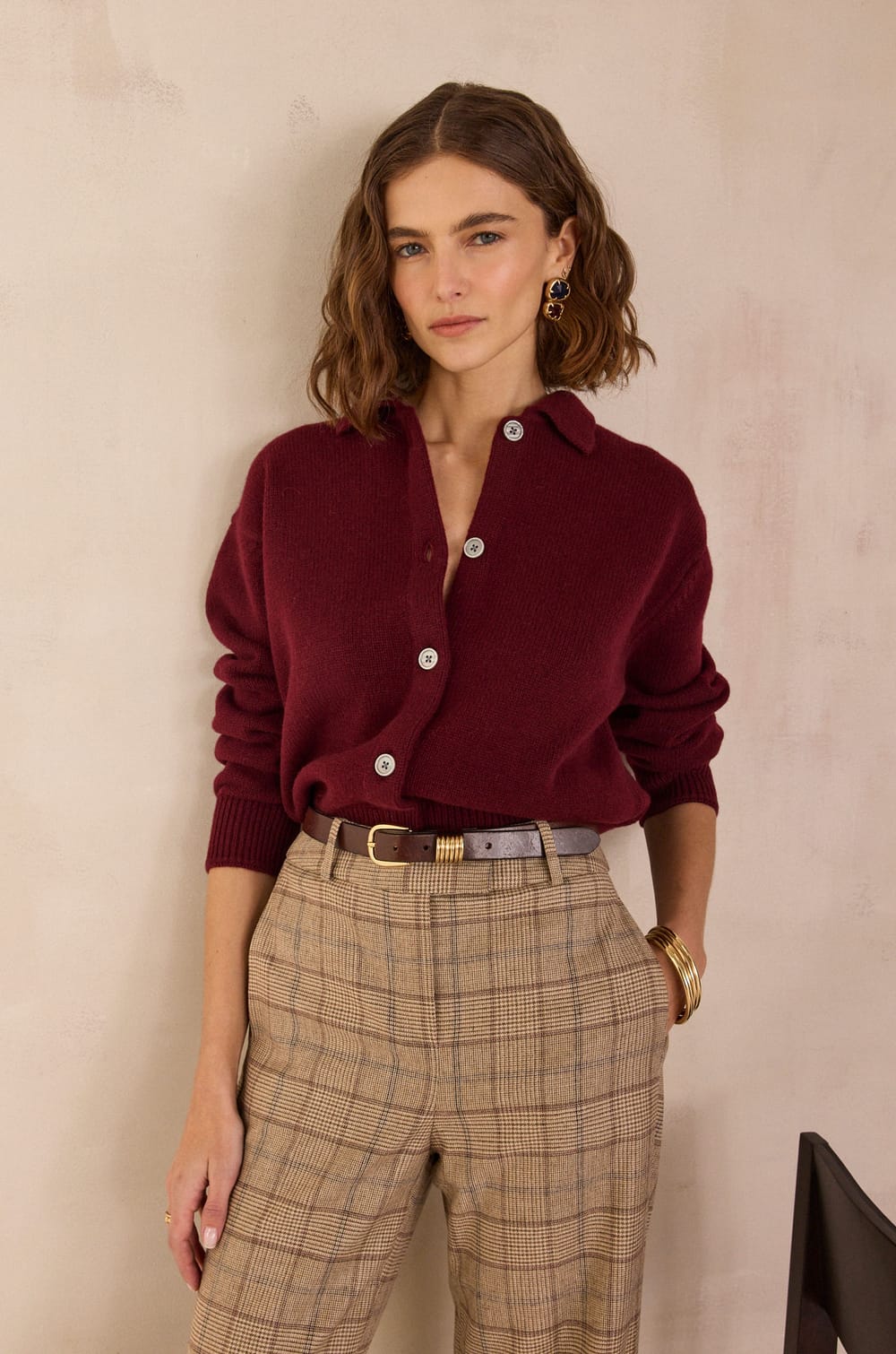 PETER long-sleeved cardigan;${refinementColor}