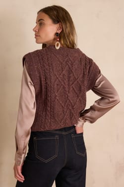 BALKIS sleeveless jumper in wool;${refinementColor}