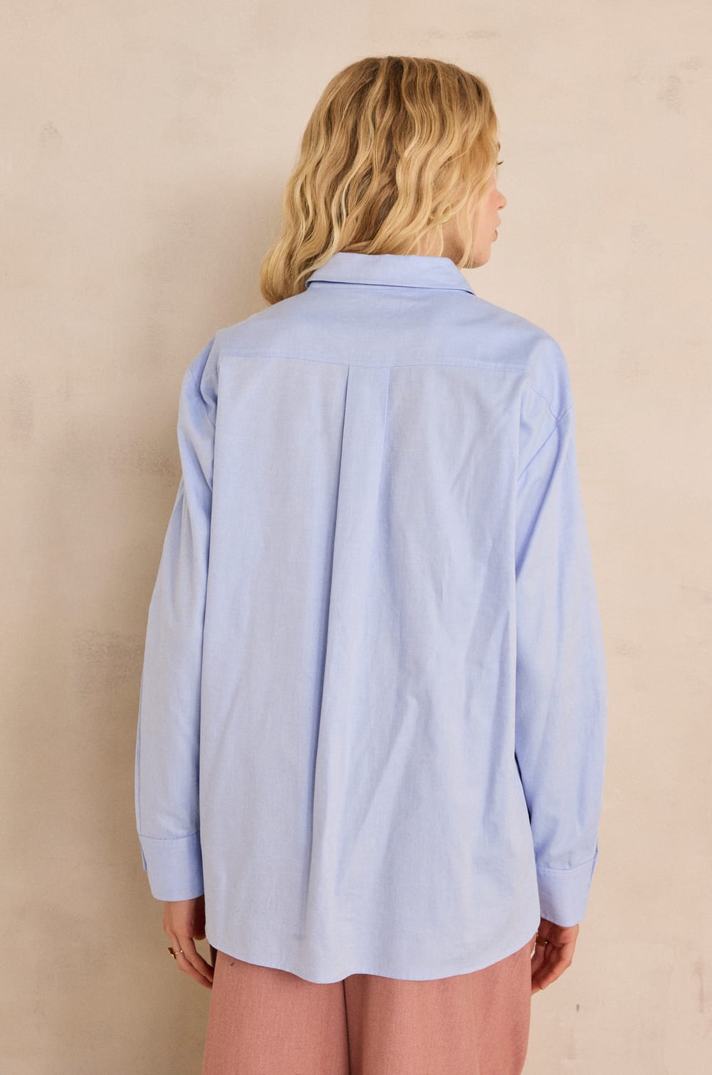 MACIE long-sleeve cotton blouse;${refinementColor}