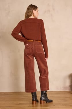SELYNA cotton velvet trousers;${refinementColor}