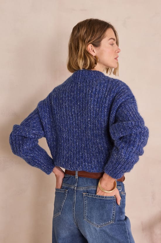 Mohair and wool cardigan PAOLO;${refinementColor}