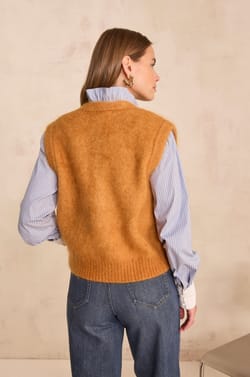 Sleeveless mohair blend pullover LOULOU;${refinementColor}