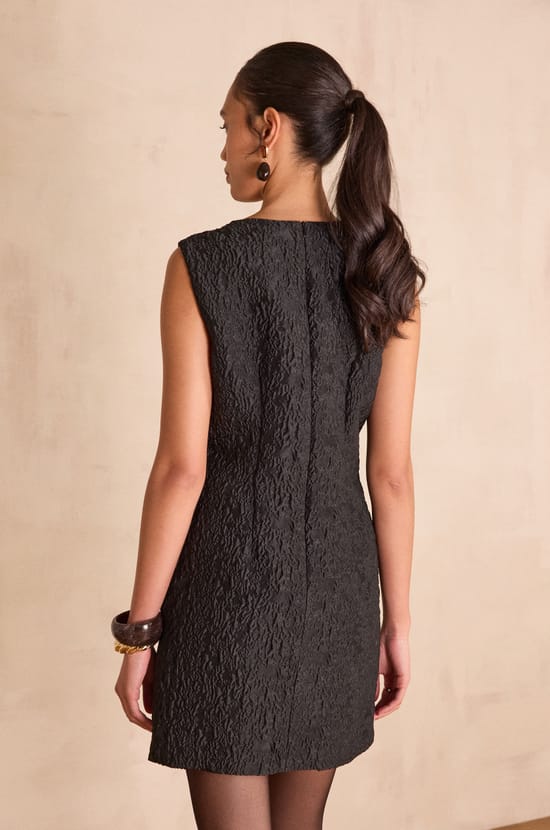 Robe en jacquard sans manches REINE;${refinementColor}