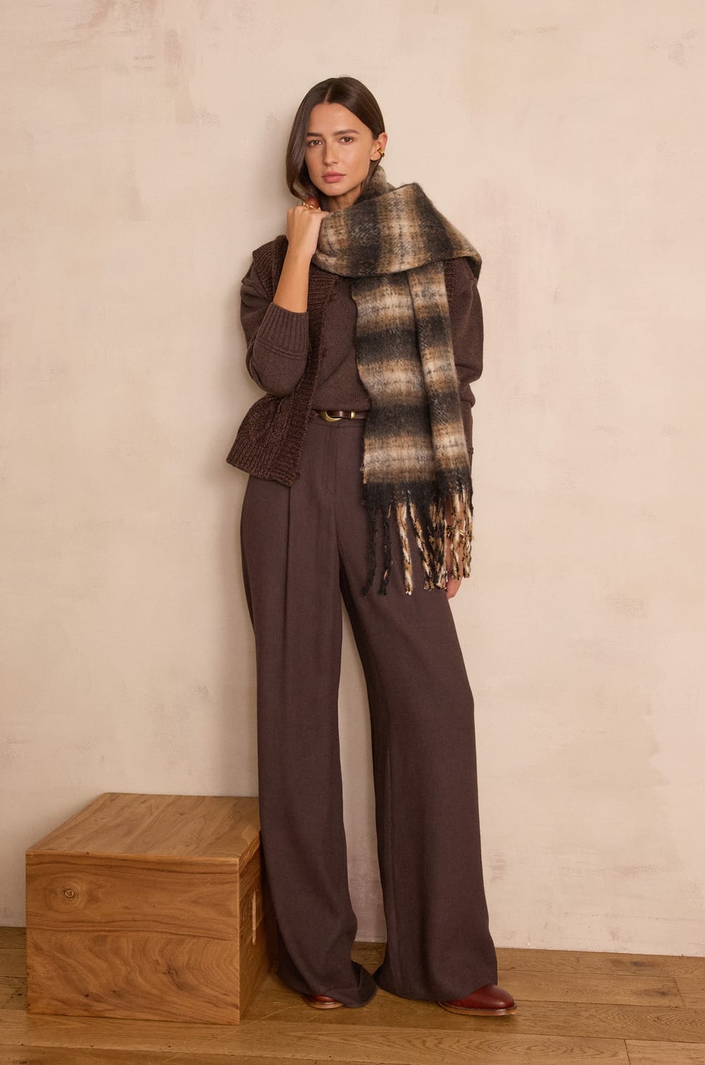 Gilet sans manches BARNEY en laine torsad&eacute;e;${refinementColor}