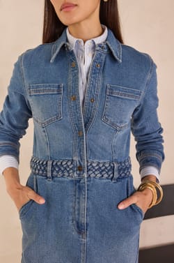 BLAIRE denim dress;${refinementColor}