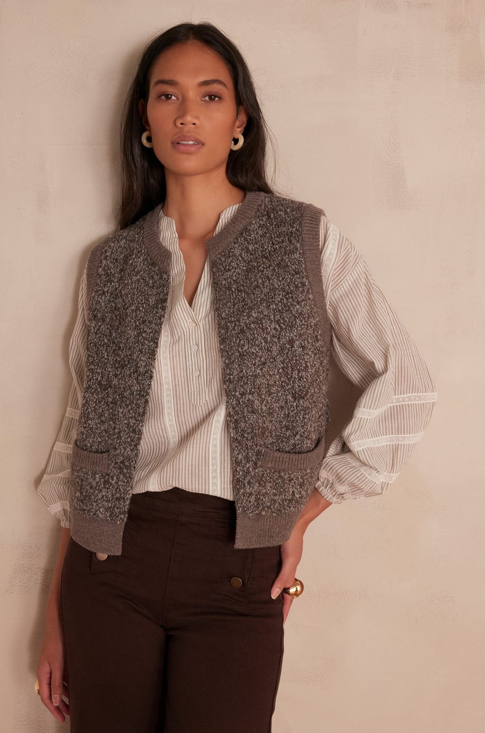 CLARENCE wool Cardigan;${refinementColor}