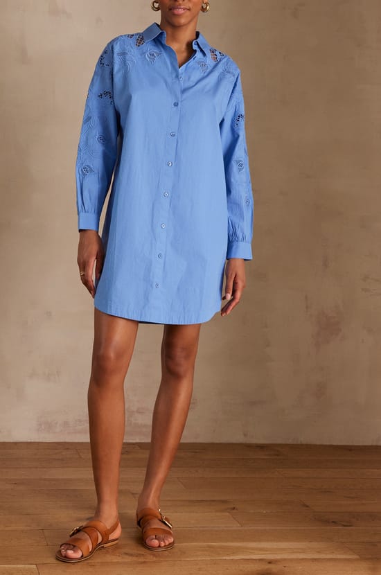Robe chemise MERRY en coton;${refinementColor}