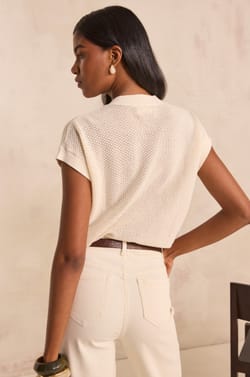 Short-sleeved cotton vest ALMA;${refinementColor}