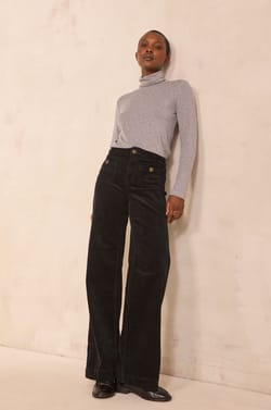 Wide corduroy pants ANAIS;${refinementColor}