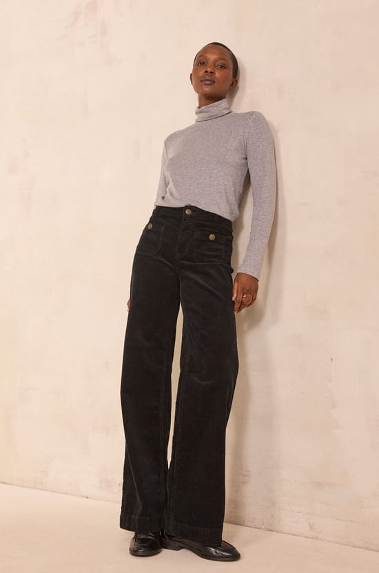 Wide corduroy pants ANAIS;${refinementColor}