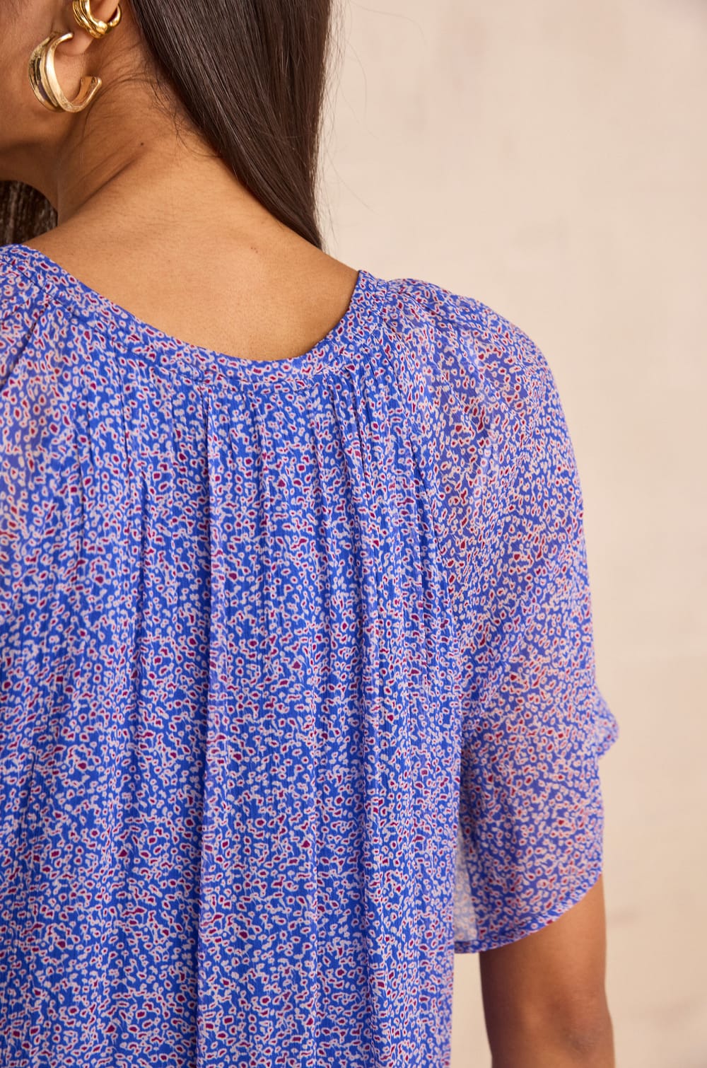 Short printed dress BANDANA;${refinementColor}