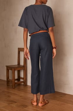 Pantalon PIO en lin;${refinementColor}