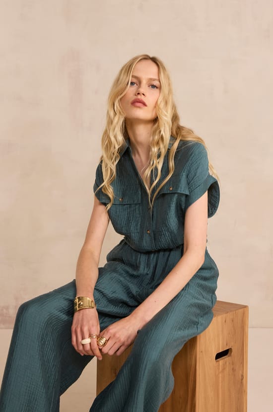 MALLORY short sleeve blouse;${refinementColor}