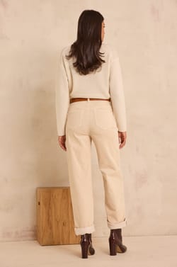 Loose cotton corduroy pants AGATHE;${refinementColor}