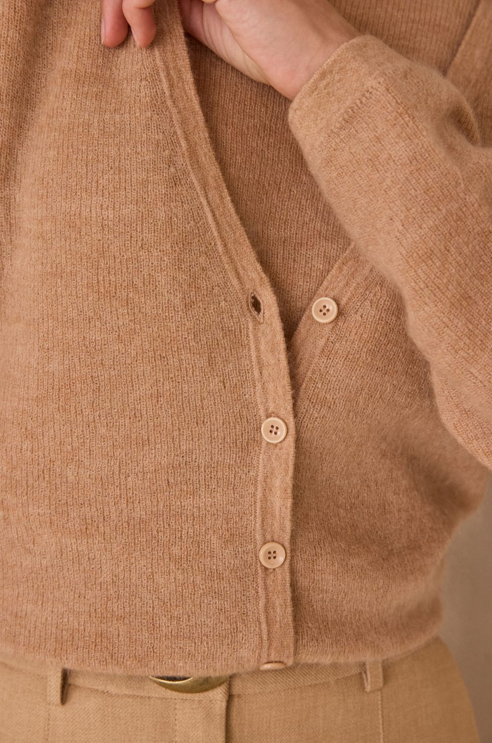 Mohair and wool cardigan PAOLO;${refinementColor}