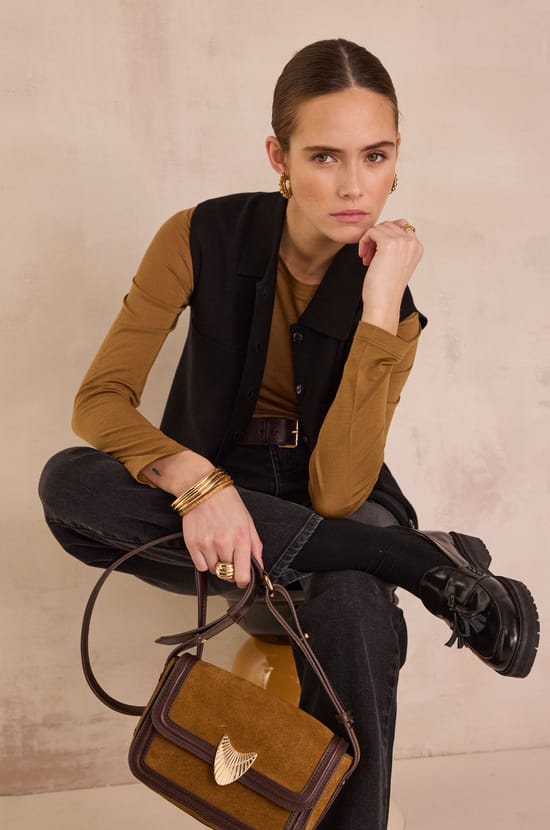 LEONARD MINI leather bag;${refinementColor}