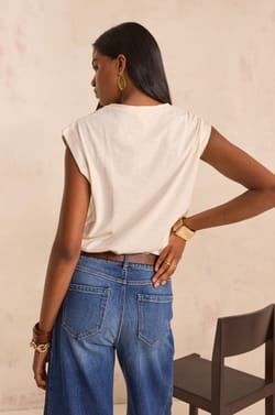 TERENCE cotton sleeveless T-shirt;${refinementColor}