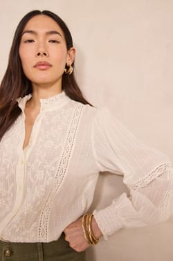 SOPHIA blouse made of 100% cotton;${refinementColor}