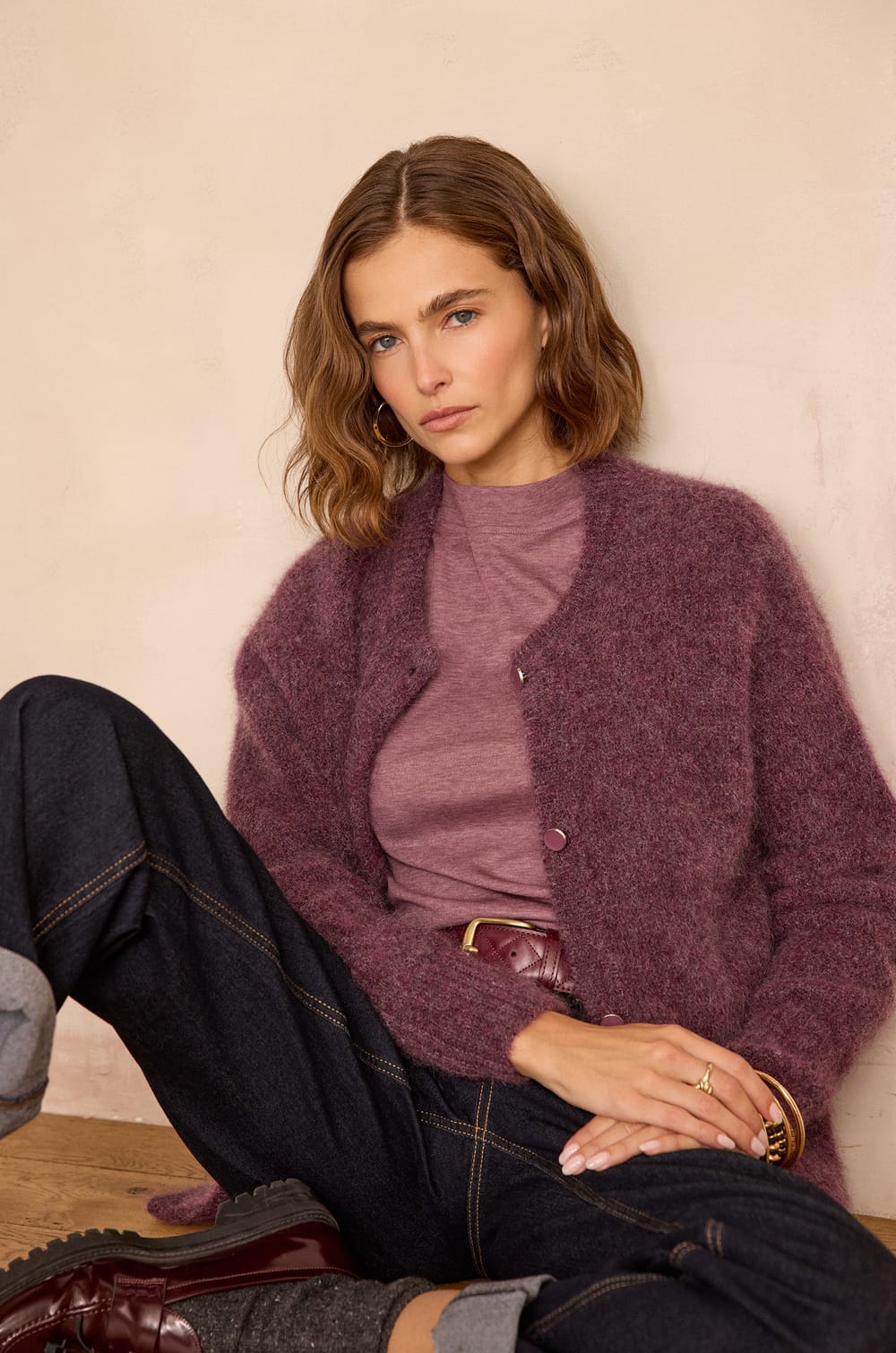 FLYNN T-shirt with silk;${refinementColor}