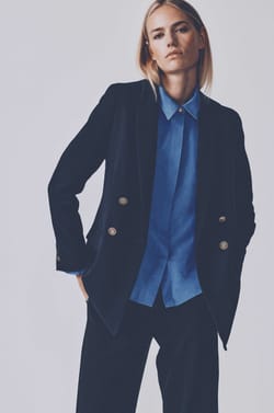 Navy blazer BARBARA B WALL;${refinementColor}