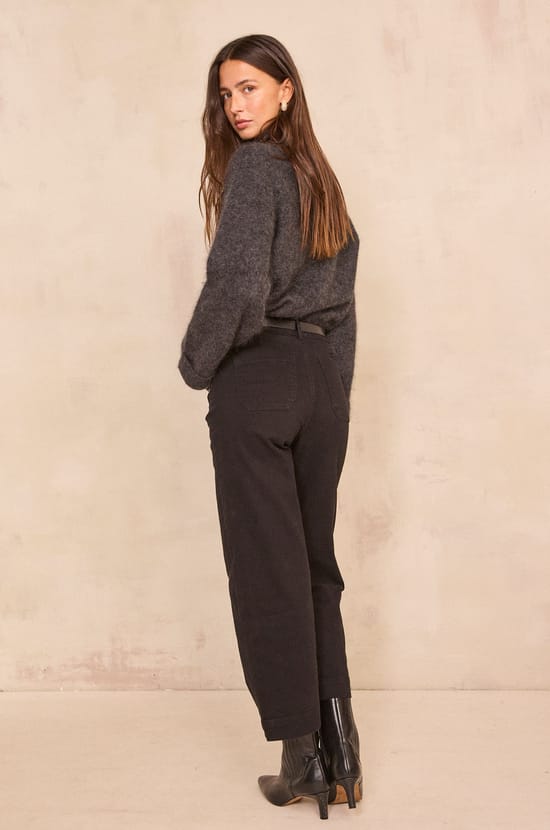Wide cotton blend pants MAE;${refinementColor}