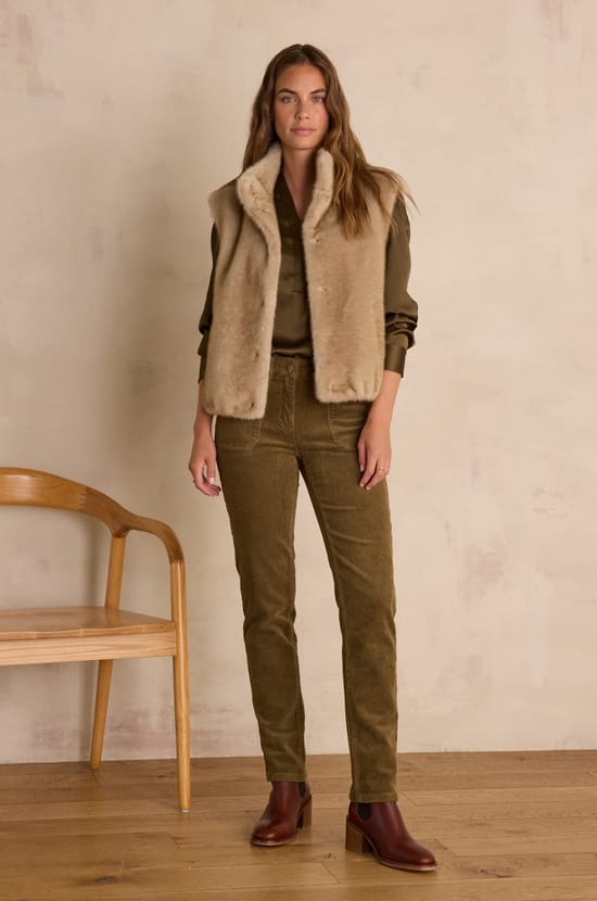 NALLA corduroy chino trousers;${refinementColor}