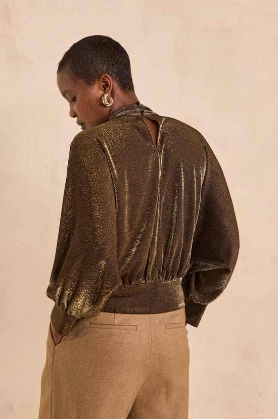 Bronze long-sleeve T-shirt TWIGGY;${refinementColor}