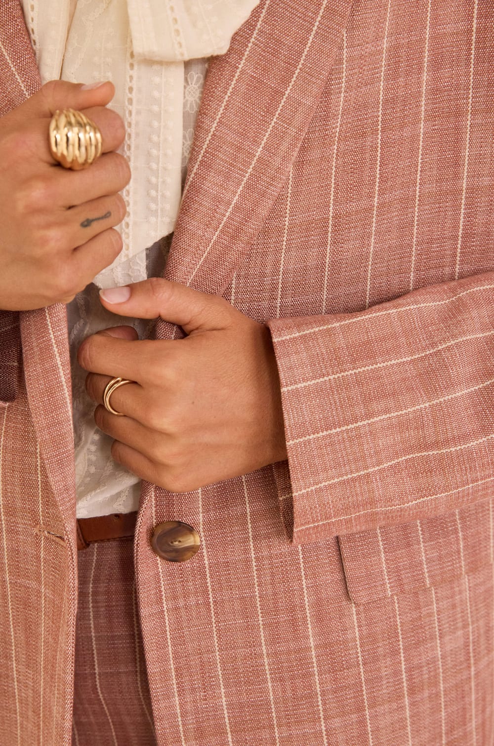 NELIA striped blazer;${refinementColor}