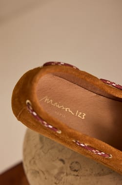 SUE leather loafers;${refinementColor}