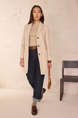 ANABELLE BIS mid-length coat;${refinementColor}