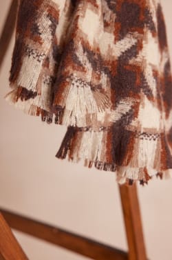 TIPHAINE scarf with houndstooth pattern;${refinementColor}