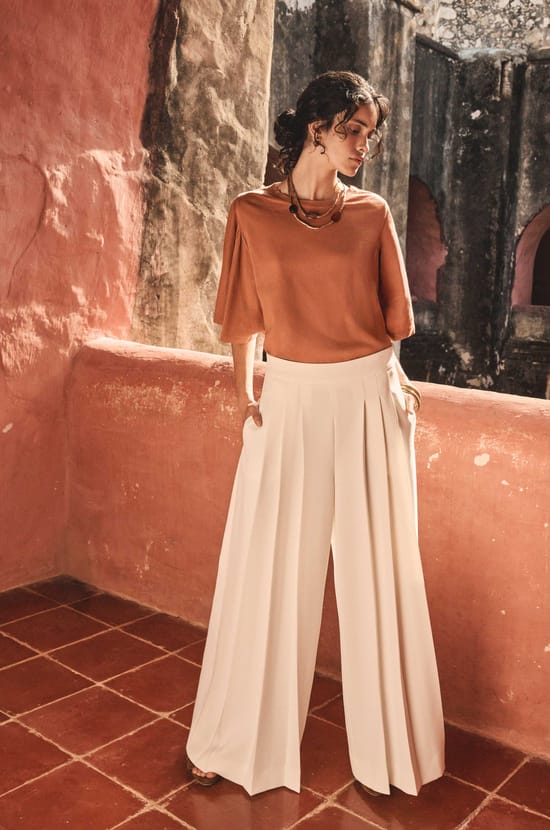 Short sleeve cotton T-shirt LOREEN;${refinementColor}