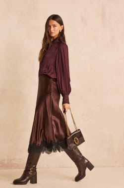 aubergine lace skirt ODILE;${refinementColor}