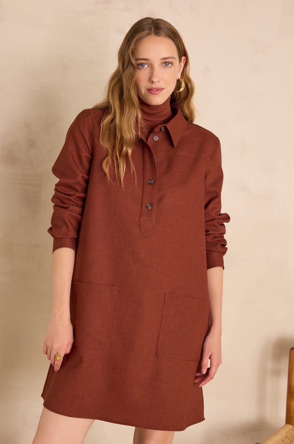 RISE shirt dress;${refinementColor}