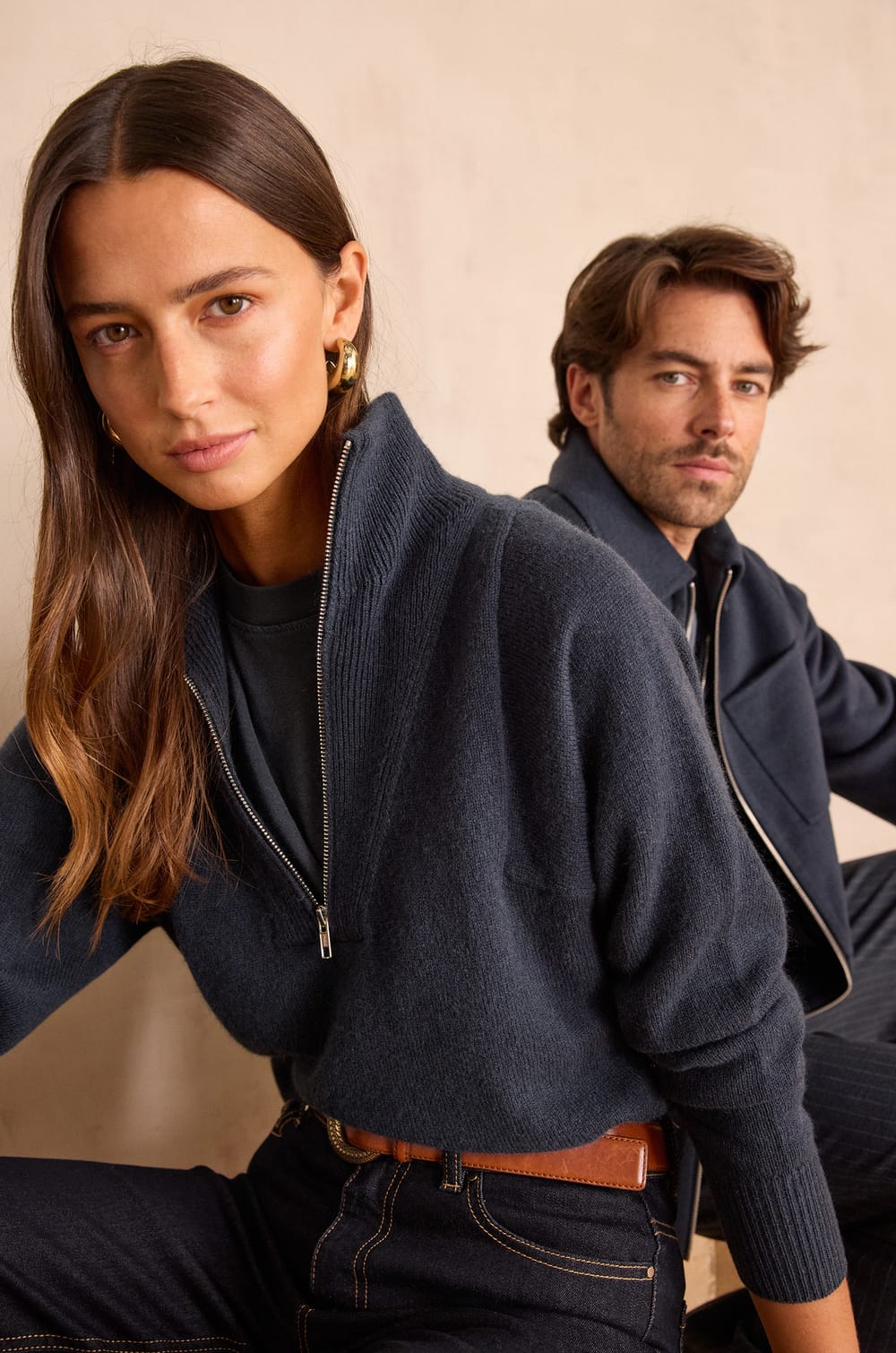 Unisex turtleneck jumper REVEUR in 100% wool;${refinementColor}