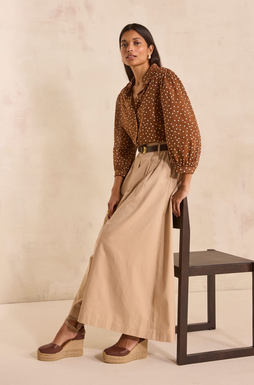 TATIANA extra large cotton trousers;${refinementColor}