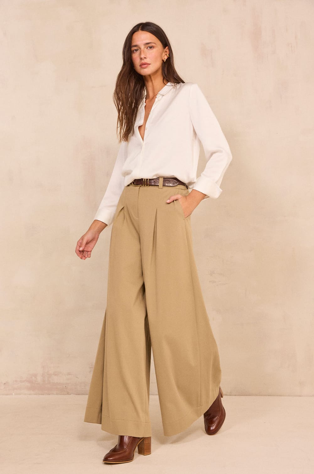 XL cotton blend pants LUCE;${refinementColor}