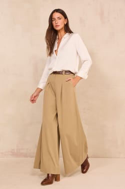 XL cotton blend pants LUCE;${refinementColor}