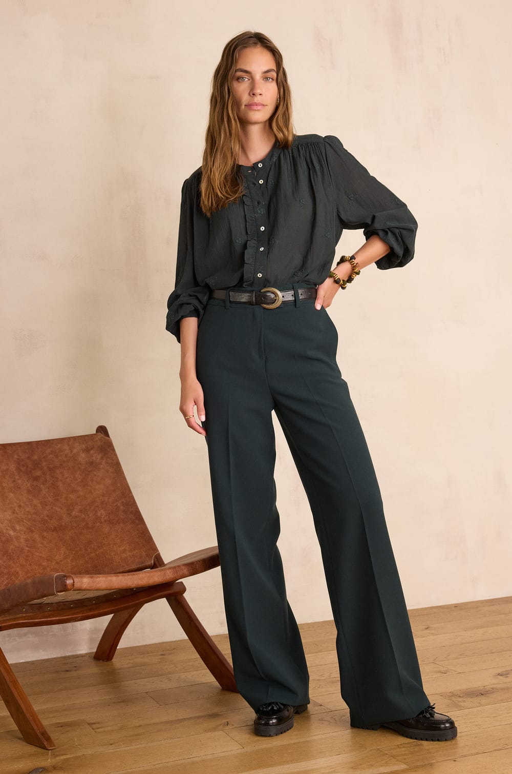 LAYLA wide-leg trousers;${refinementColor}