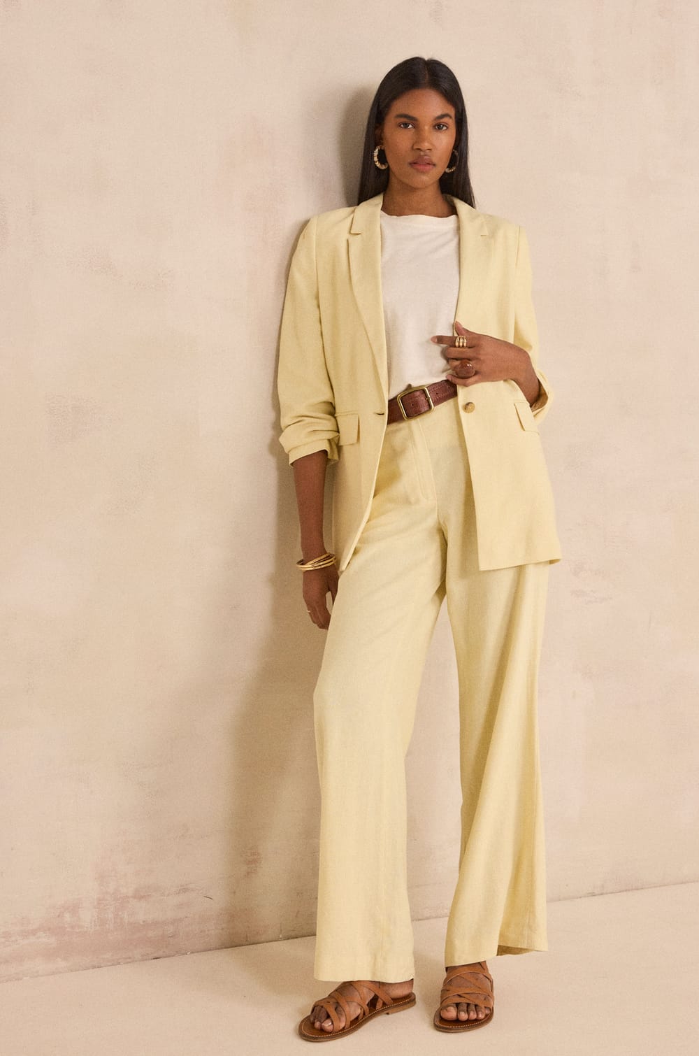 T-shirt &agrave; manches courte en chanvre et coton LOIC;${refinementColor}